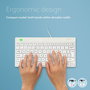 R-Go Tools Teclado Ergonómico R-Go Compact Break, Compacto con Software de Pausa, QWERTY UK, Cableado, Blanco