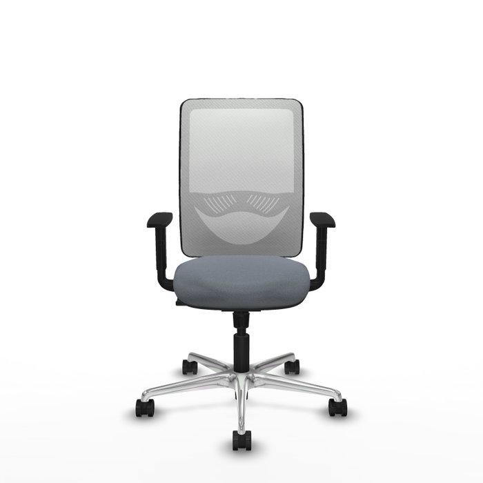 PIQUERAS Y CRESPO Silla de oficina Zulema con mecanismo Sincro, Gris y Blanco
