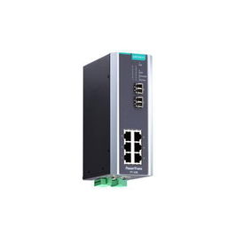 Moxa PT-508-SS-LC-HV Switch Ethernet Gestionado IEC 61850-3, Montaje Carril DIN, 6 Puertos 10/100BaseT(X), 2 Puertos 100BaseFX Monomodo