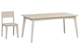 DKD Home Decor Mesa de Comedor Mango 173x90x75 Blanco Roto