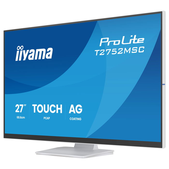 iiyama ProLite T2752MSC-W1AG 68,6 cm (27") 1920x1080 Full HD IPS 5ms Touch 10pt HDMI DisplayPort USB 2W Blanco