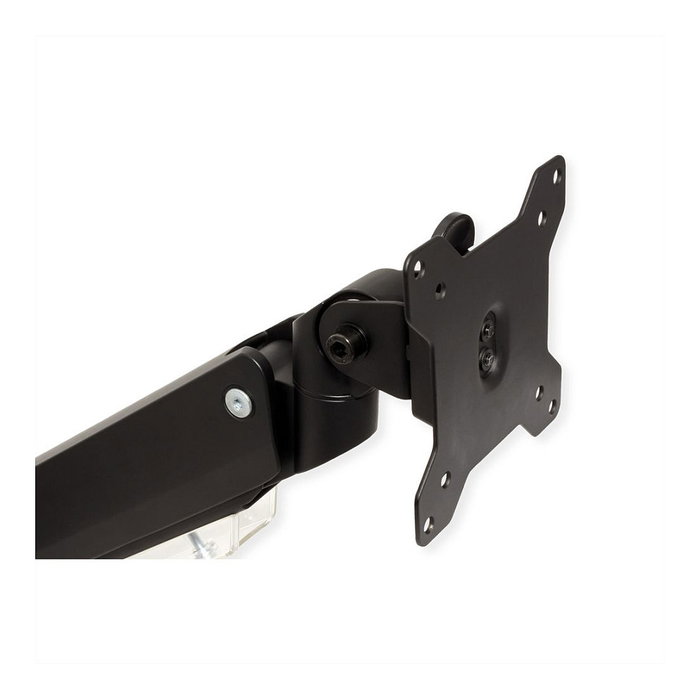 ROLINE LCD-Arm 17.03.1116, Brazo de Monitor de Gasfeder 5 Gelenke, Soporte de Escritorio hasta 18 kg para Pantallas VESA 75x75 y 100x100 mm, Negro
