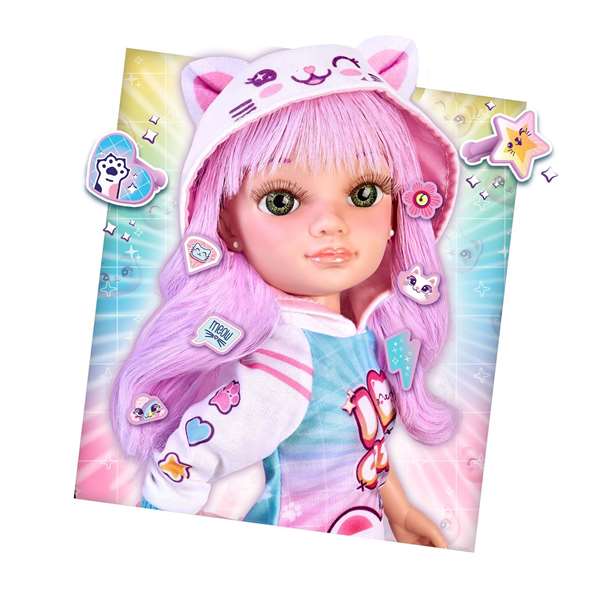 Famosa Muñeca Nancy Catwaii 42 cm para crear peinados y maquillajes felinos