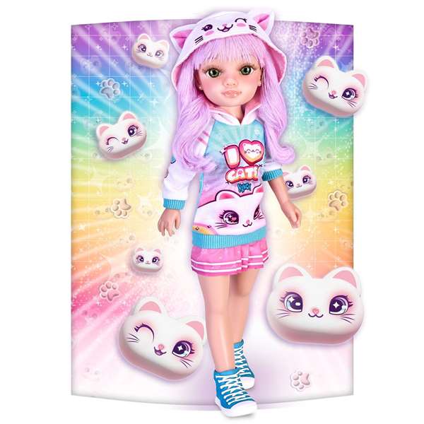 Famosa Muñeca Nancy Catwaii 42 cm para crear peinados y maquillajes felinos