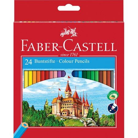 Faber-Castell Lápices de Colores Classic, Estuche de 24 Unidades Multicolor Faber-Castell Lápices de Colores Classic, Estuche de 24 Unidades Multicolor