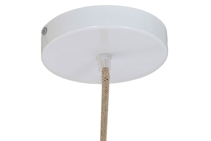 DKD Home Decor Lámpara de Techo de Fibra Trenzada Cruda 60x60x66 cm