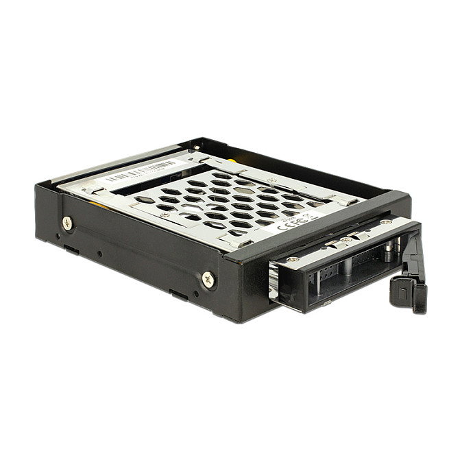 DeLOCK 47228 Bastidor móvil de metal para 1 x 2.5 pulg. SATA/SAS HDD/SSD con protección contra vibraciones