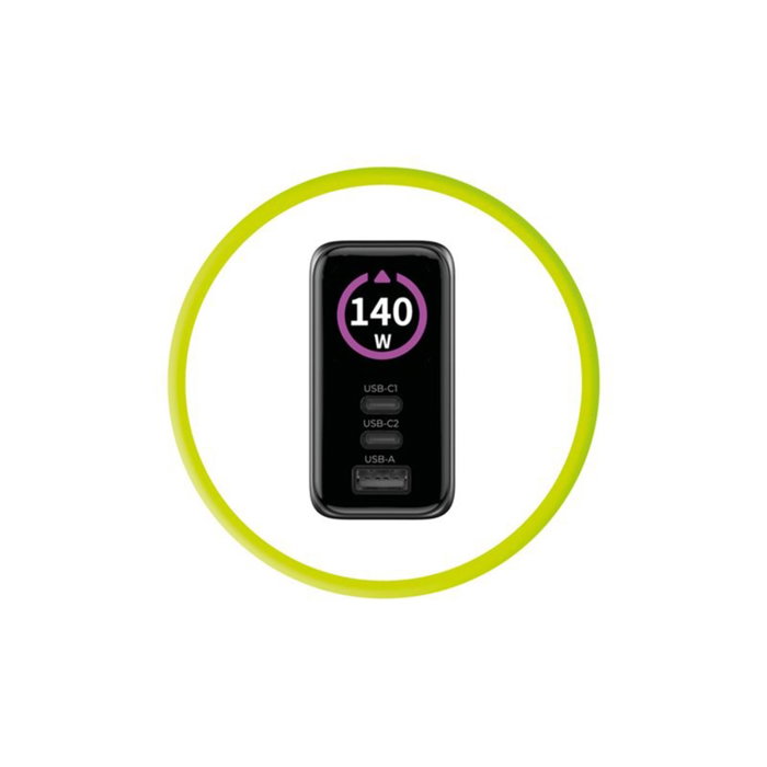 Mobile Origin PW21 Cargador GaN 140W 2x USB-C + 1x USB-A