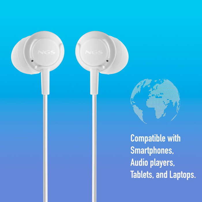 NGS Cross Step Auriculares Intrauditivos USB-C Blancos