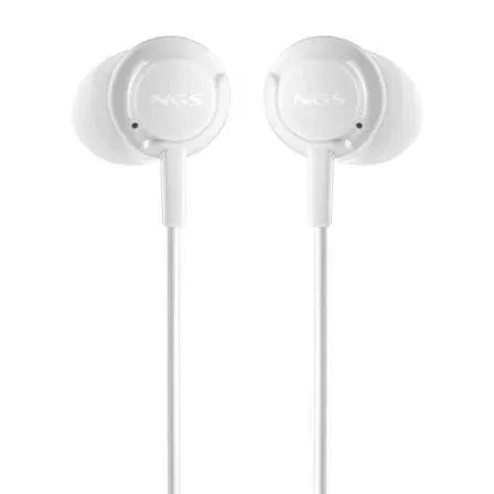 NGS Auriculares Cross Step White USB-C Blancos con Micrófono Intraurales
