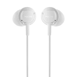 NGS Auriculares Intrauditivos Alámbricos CROSS STEP con Micrófono USB-C para Llamadas/Música, Control Multifunción, Color Blanco