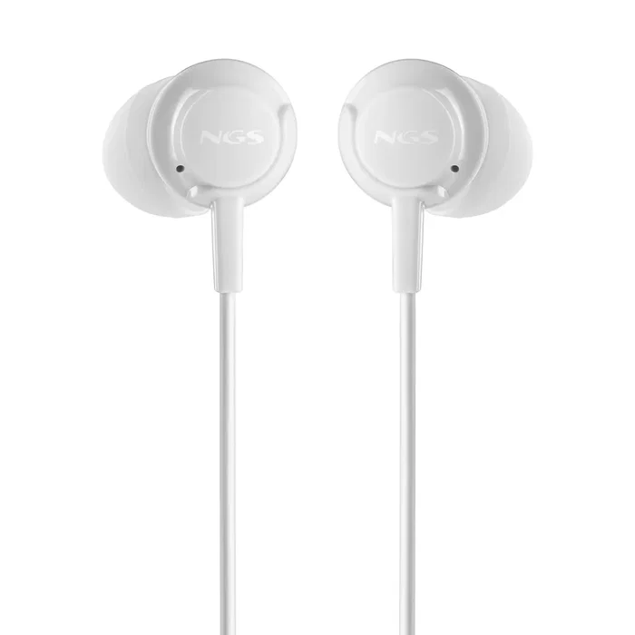 NGS Auriculares Intrauditivos Alámbricos CROSS STEP con Micrófono USB-C para Llamadas/Música, Control Multifunción, Color Blanco