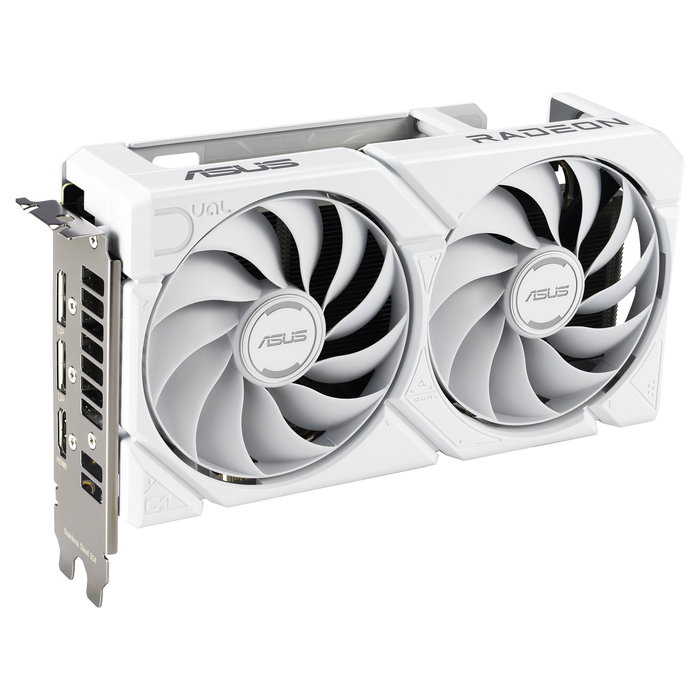 ASUS Tarjeta Gráfica DUAL Radeon RX 9060 XT 16GB GDDR6 Blanco - PCIe 5.0, 2 Ventiladores Axial-tech