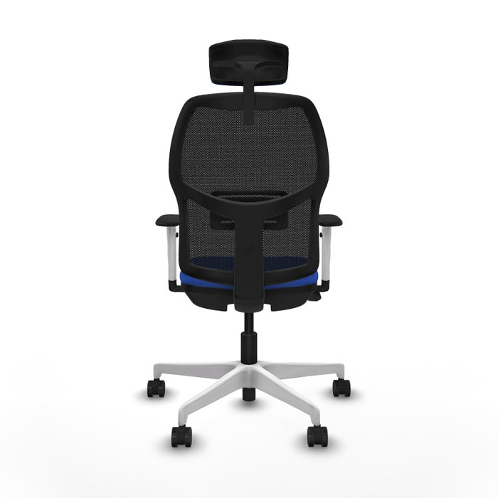 PIQUERAS Y CRESPO Silla Alfera Azul con Brazos ByN y Cabecero 2D