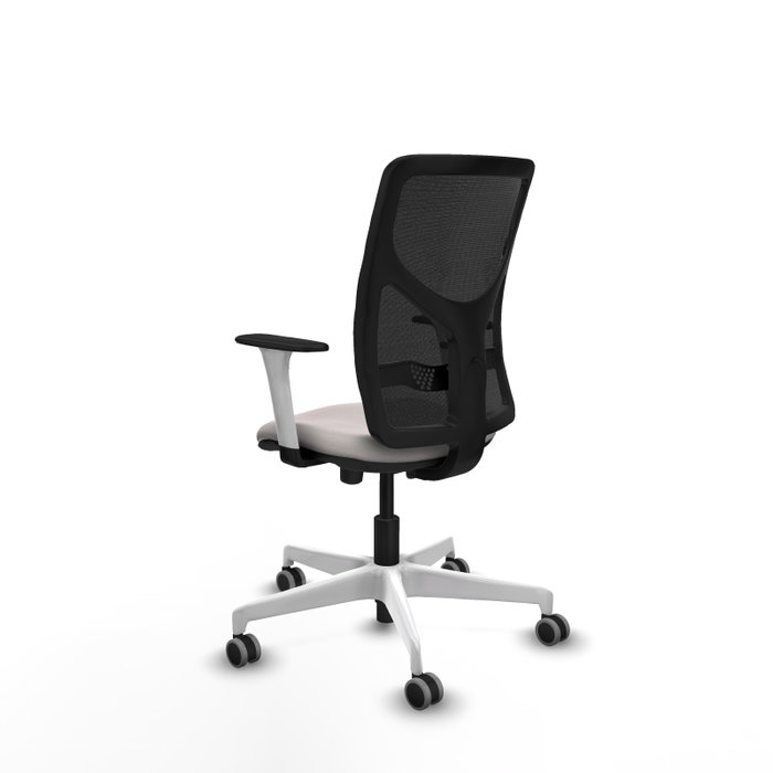 PIQUERAS Y CRESPO Silla de oficina Motilla Blanco/Negro con Mecanismo Sincro/Traslack PIQUERAS Y CRESPO Silla de oficina Motilla Blanco/Negro con Mecanismo Sincro/Traslack