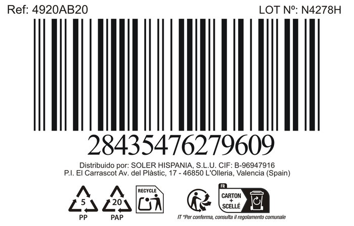La Mediterranea Fuente Oval Macarella Blue 25 cm x 12 cm x 2.2 cm (24 Unidades)