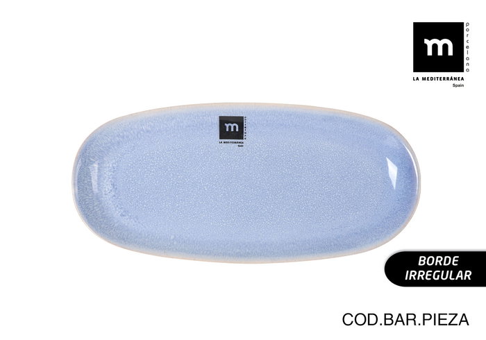 La Mediterranea Fuente Oval Macarella Blue 25 cm x 12 cm x 2.2 cm (24 Unidades) La Mediterranea Fuente Oval Macarella Blue 25 cm x 12 cm x 2.2 cm (24 Unidades)