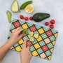 Hermia CKT130 - 2535 Tabla de Cortar de Vidrio Templado Antibacteriana Antiarañazos 25x35 cm
