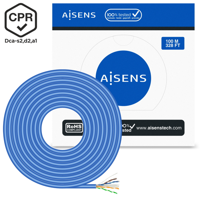 Aisens Cable de Red Cat.6 UTP AWG24 LSZH CPR Dca Azul 100m Aisens Cable de Red Cat.6 UTP AWG24 LSZH CPR Dca Azul 100m