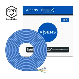 Aisens Bobina de Cable de Red CAT.6 UTP AWG24 100m Azul
