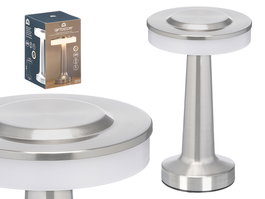 Giftdecor Lámpara de Sobremesa Space Toque Gris con USB-C, Metal y Plástico, Batería Recargable, 12 x 20 x 12 cm (Set de 8)