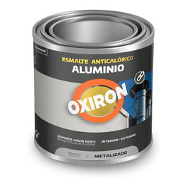Oxiron Esmalte Anticalórico Aluminio Metalizado 250 ml Resistente hasta 400°C