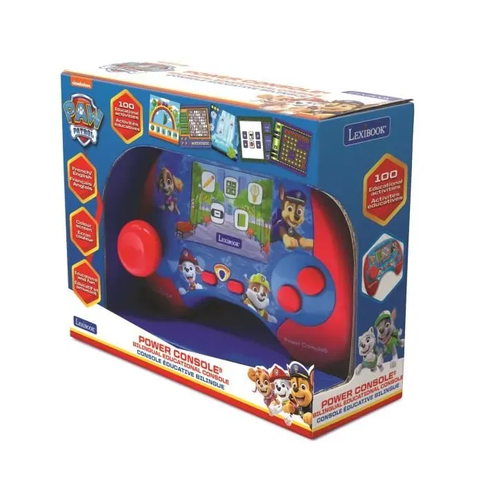 Lexibook Consola Educativa Bilingüe Francés/Inglés Paw Patrol JCG100DPi1 con Pantalla LCD 2.8 Pulgadas Rojo/Azul
