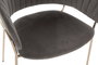 DKD Home Decor Silla de Terciopelo Gris Oscuro y Dorado