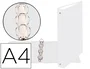 Exacompta Carpeta de 4 Anillas 30mm DIN A4 Cartón Forrado Blanco