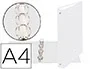 Exacompta Carpeta de 4 Anillas 30mm DIN A4 Cartón Forrado Blanco