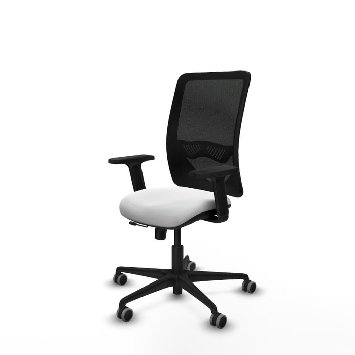 PIQUERAS Y CRESPO Silla de oficina Zulema Blanca con Malla Negra