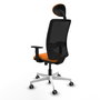 PIQUERAS Y CRESPO Silla de oficina Zulema con Mecanismo Sincro, Naranja y Negro