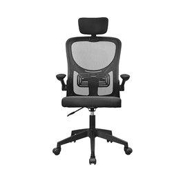 Mars Gaming Silla Ergonómica MGCERGO+BK - Gaming y Oficina, Malla Transpirable, Ajustable, Reposacabezas, 120 kg, Negro