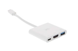 TNB Adaptador de video USB-C a HDMI 3 en 1 - Gris