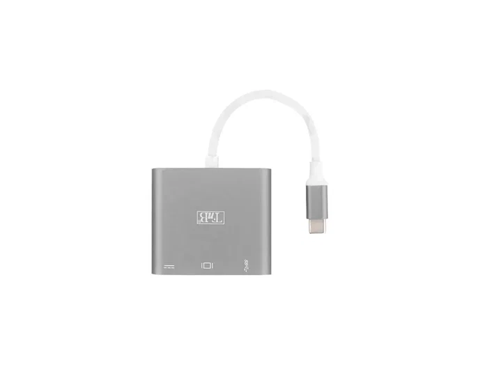 TNB Adaptador de video USB-C a HDMI 3 en 1 - Gris TNB Adaptador de video USB-C a HDMI 3 en 1 - Gris