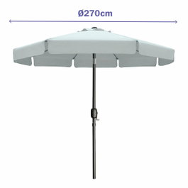 Marbueno Sombrilla de Acero Blanca Ø270 cm