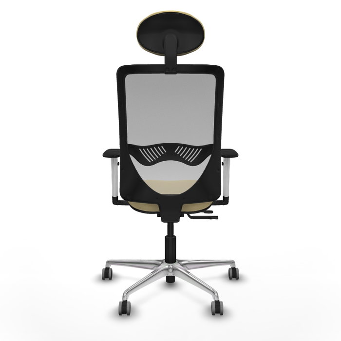 PIQUERAS Y CRESPO Silla de oficina Zulema con mecanismo Sincro/Traslack, Crema y Gris PIQUERAS Y CRESPO Silla de oficina Zulema con mecanismo Sincro/Traslack, Crema y Gris