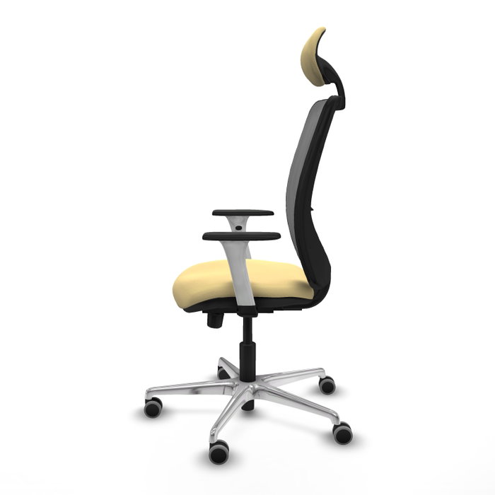 PIQUERAS Y CRESPO Silla de oficina Zulema con mecanismo Sincro/Traslack, Crema y Gris PIQUERAS Y CRESPO Silla de oficina Zulema con mecanismo Sincro/Traslack, Crema y Gris
