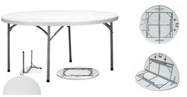 Mesa redonda plegable de 150 cm de diámetro