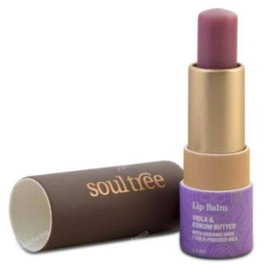 SOULTREE Bálsamo Labial Viola y Kokum Nutritivo 3.5gr, 100% Natural