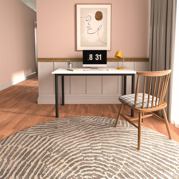 Hanah Home Mesa de Estudio 110 x 55 cm, Blanco y Negro