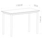 Hanah Home Mesa de Estudio 110 x 55 cm, Blanco y Negro