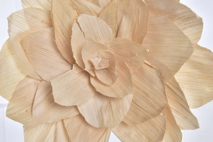 DKD Home Decor Decoración Colgante de Fibra con Diseño de Flor, Surtido de 3 Modelos