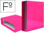 Liderpapel Archivador de Cartón Folio Rosa Lomo 75 mm