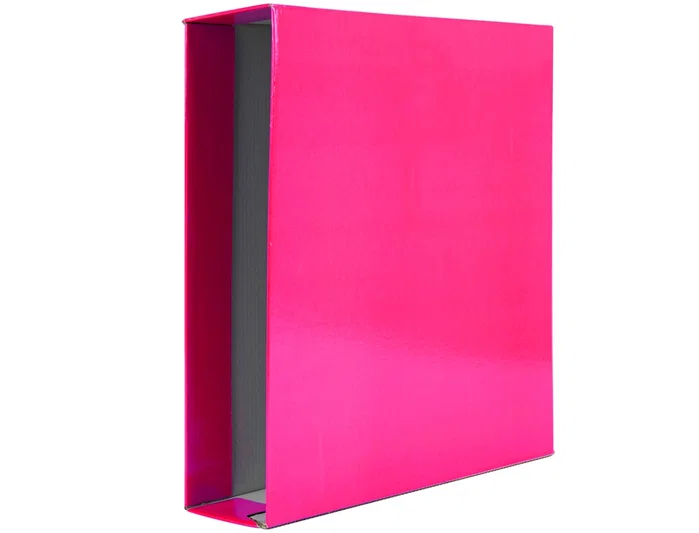 Liderpapel Archivador de Cartón Folio Rosa Lomo 75 mm