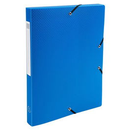 Carpeta De Proyectos Exacompta Exabox Pp Liso Opaco A4 Gomas 2,5 Cm Azul (Set de 8)