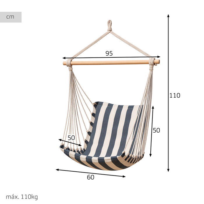 AKTIVE Hamaca Polycotton 95x50