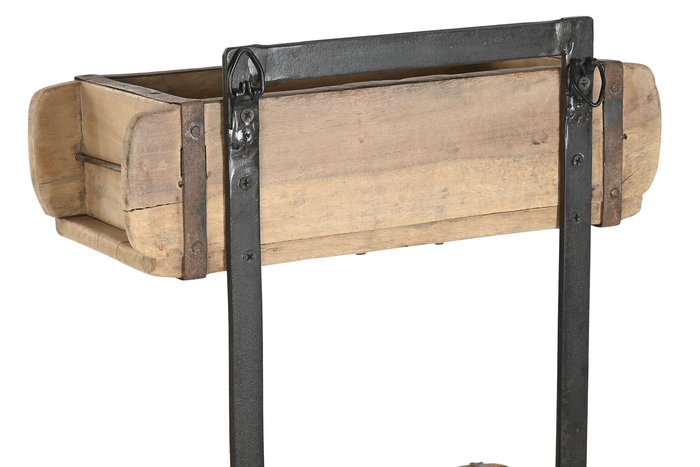 DKD Home Decor Estantería de Pared, Colección Unique/Antique, 5 Estantes, Teca y Hierro, Color Natural/Marrón, 124 x 32 x 14 cm, 2 Unidades