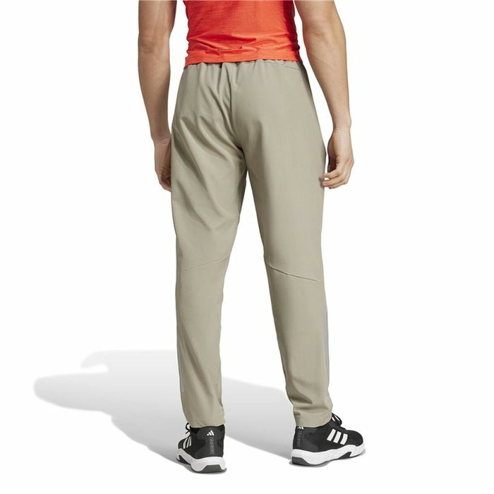 Pantalón Largo Deportivo Adidas Gym+ 3S Gris Hombre