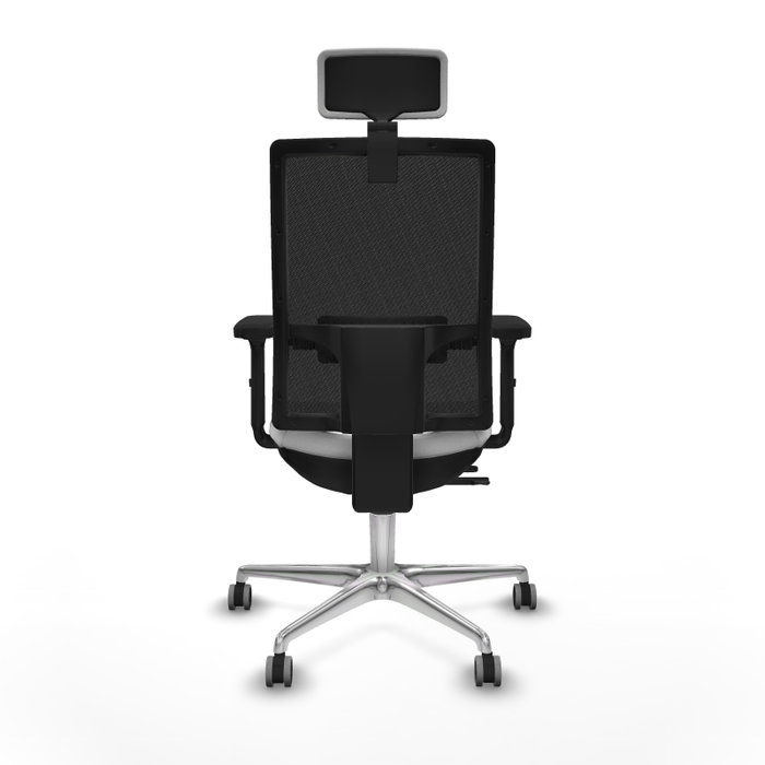 PIQUERAS Y CRESPO Silla de oficina Horna con mecanismo Sincro/Traslack, Blanco y Negro